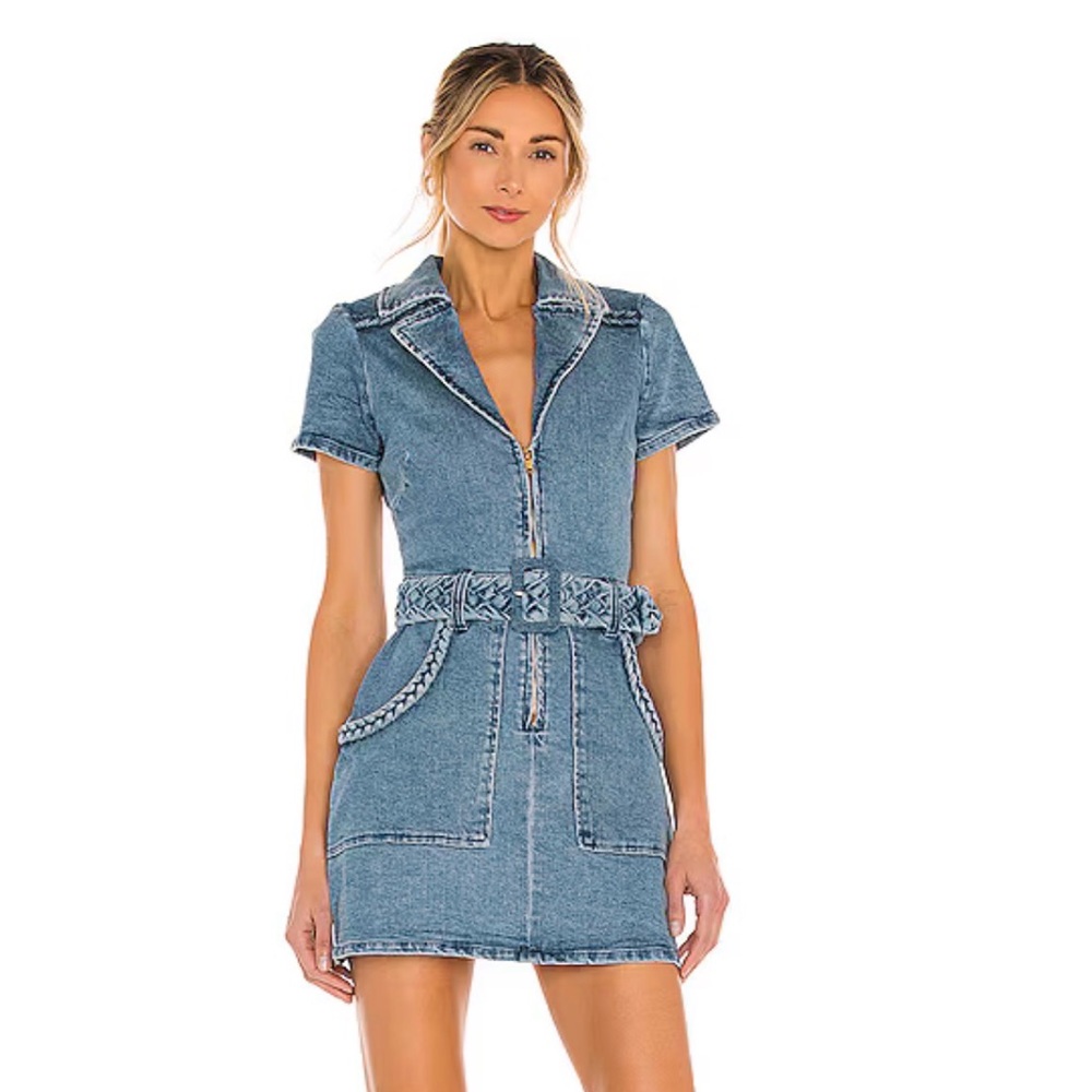 Show Me Your Mumu Denim Short Sleeve Dress